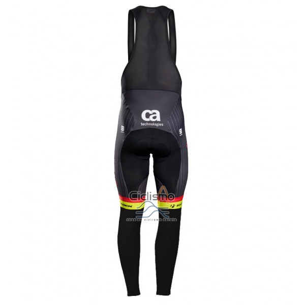 Trek Segafrojoo Ropa Ciclismo Culotte Largo 2017 Mangas Largas Negro y AMarillo